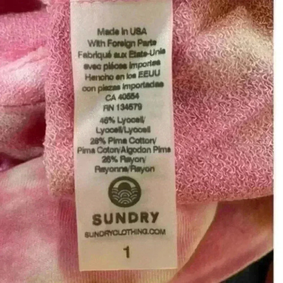 Sundry Anthropologie Tie Dye Joggers Small NWT - Picture 5 of 5